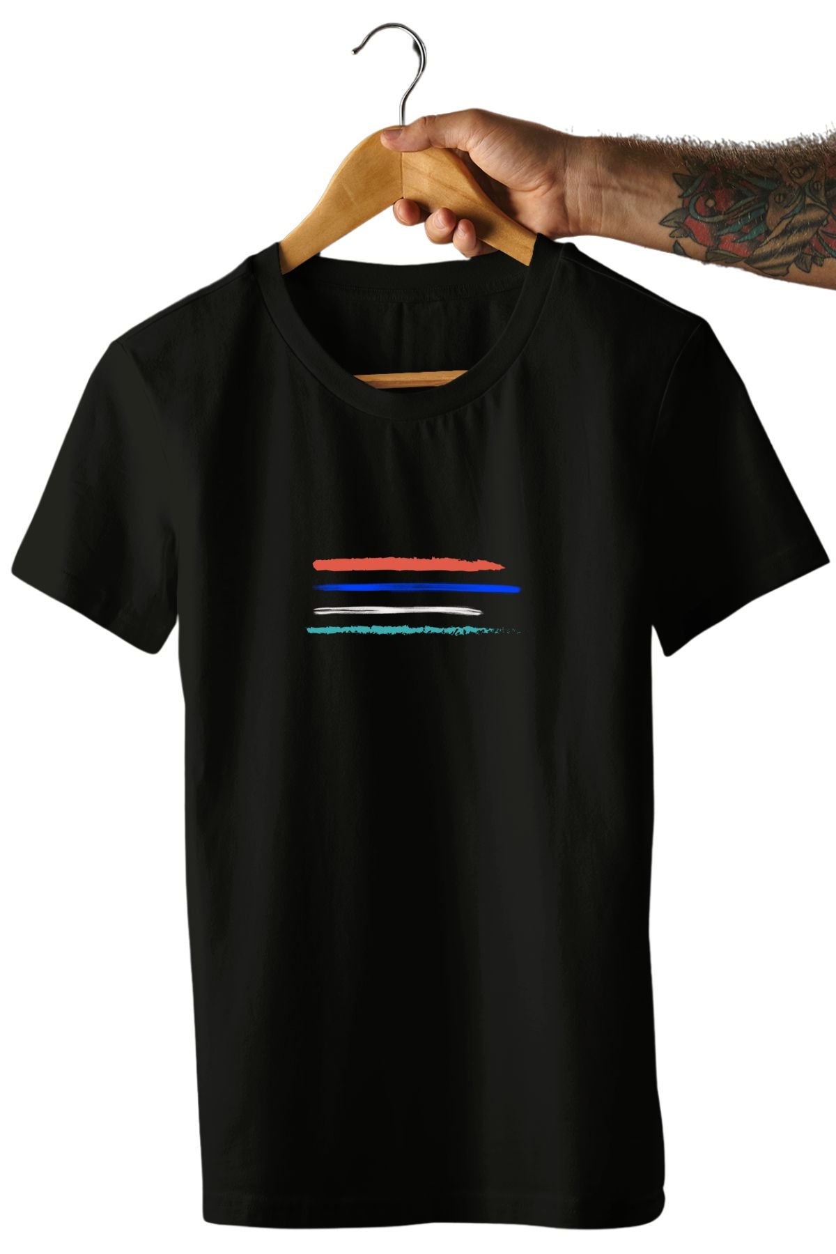Vibrant Stripes Printed Unisex T-Shirt