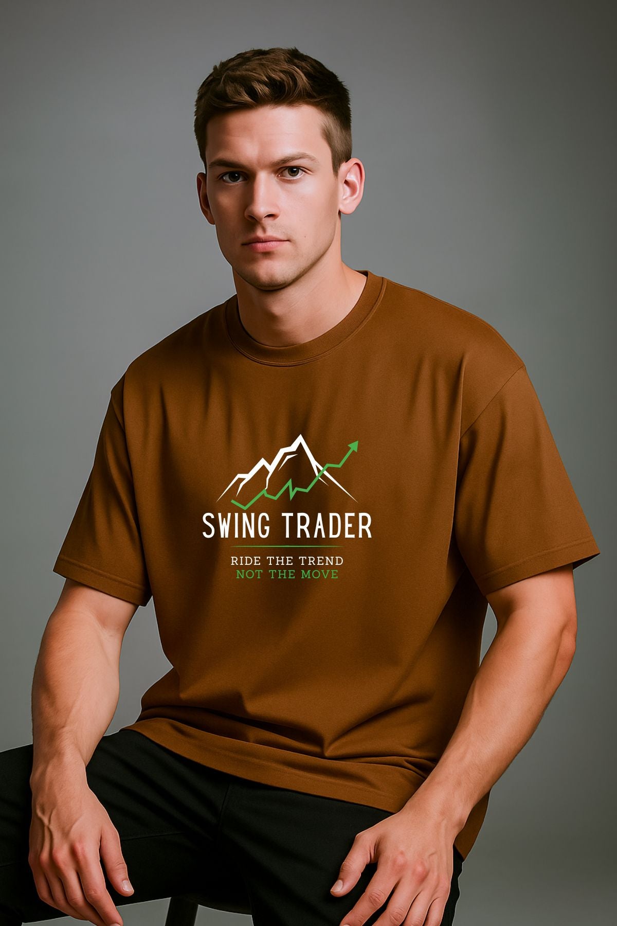 Swing Trader Oversize Printed Trading T-Shirt