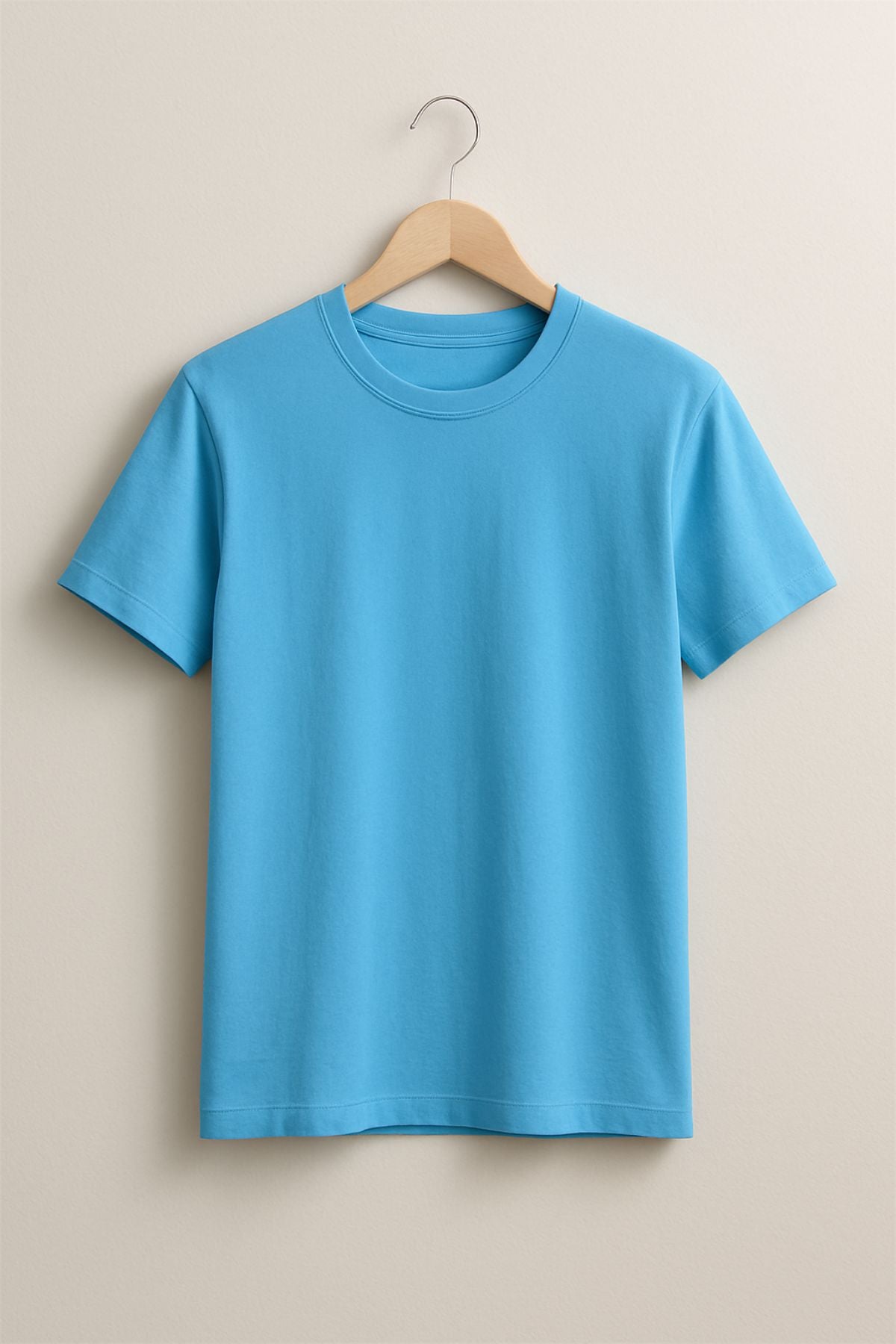 Electric Blue Premium Plain T-Shirt