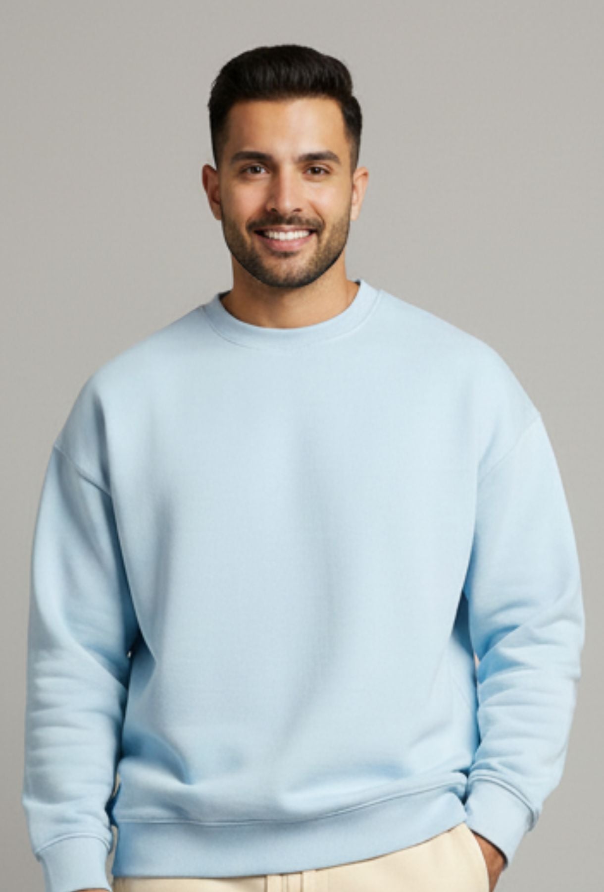 Oversized Sky Blue & Sand Mix Vibe Co-ords