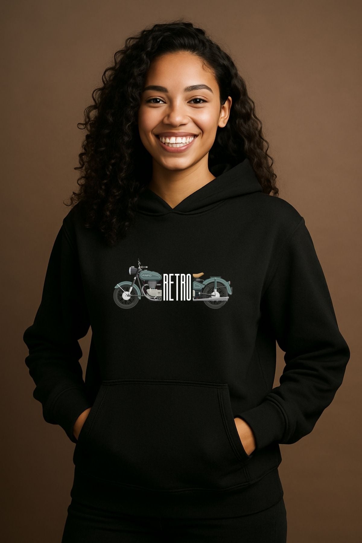 Retro Bike Style Men Women Hoodies