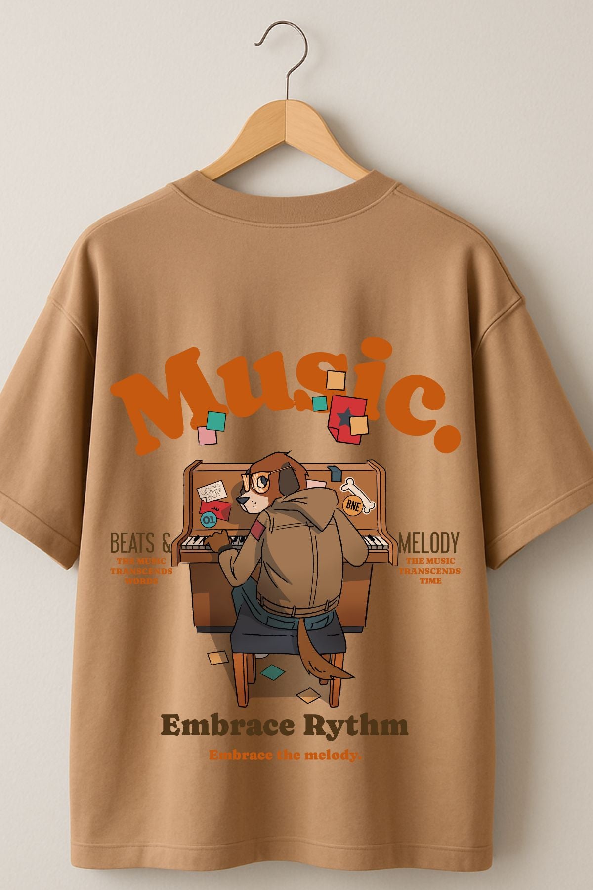 Music Lover  Printed Oversize T-Shirt
