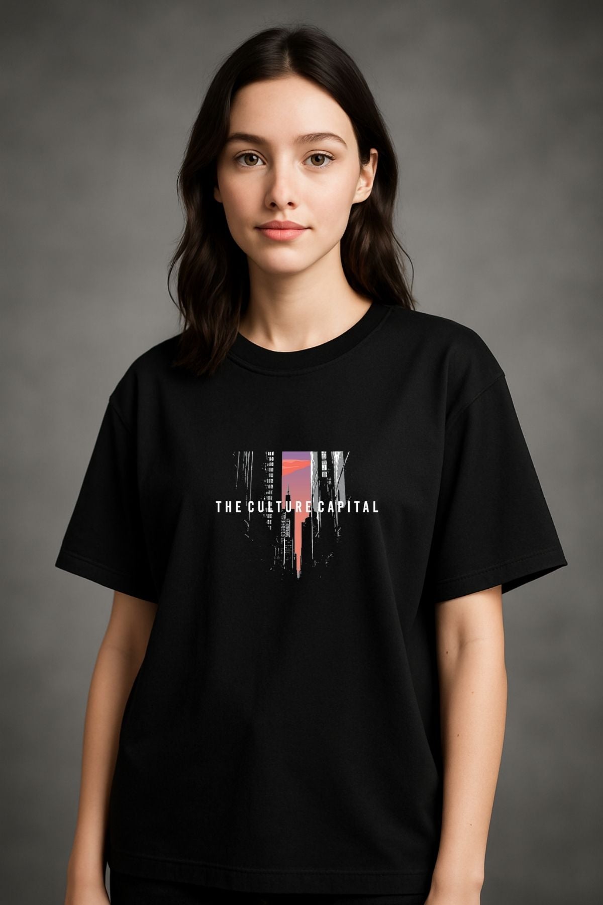 Nothing is Impossible back front Printed Oversize T-Shirt