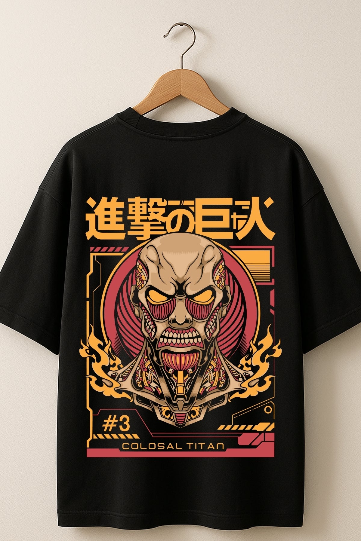 Colosal Titan Anime Printed Oversize T-Shirt