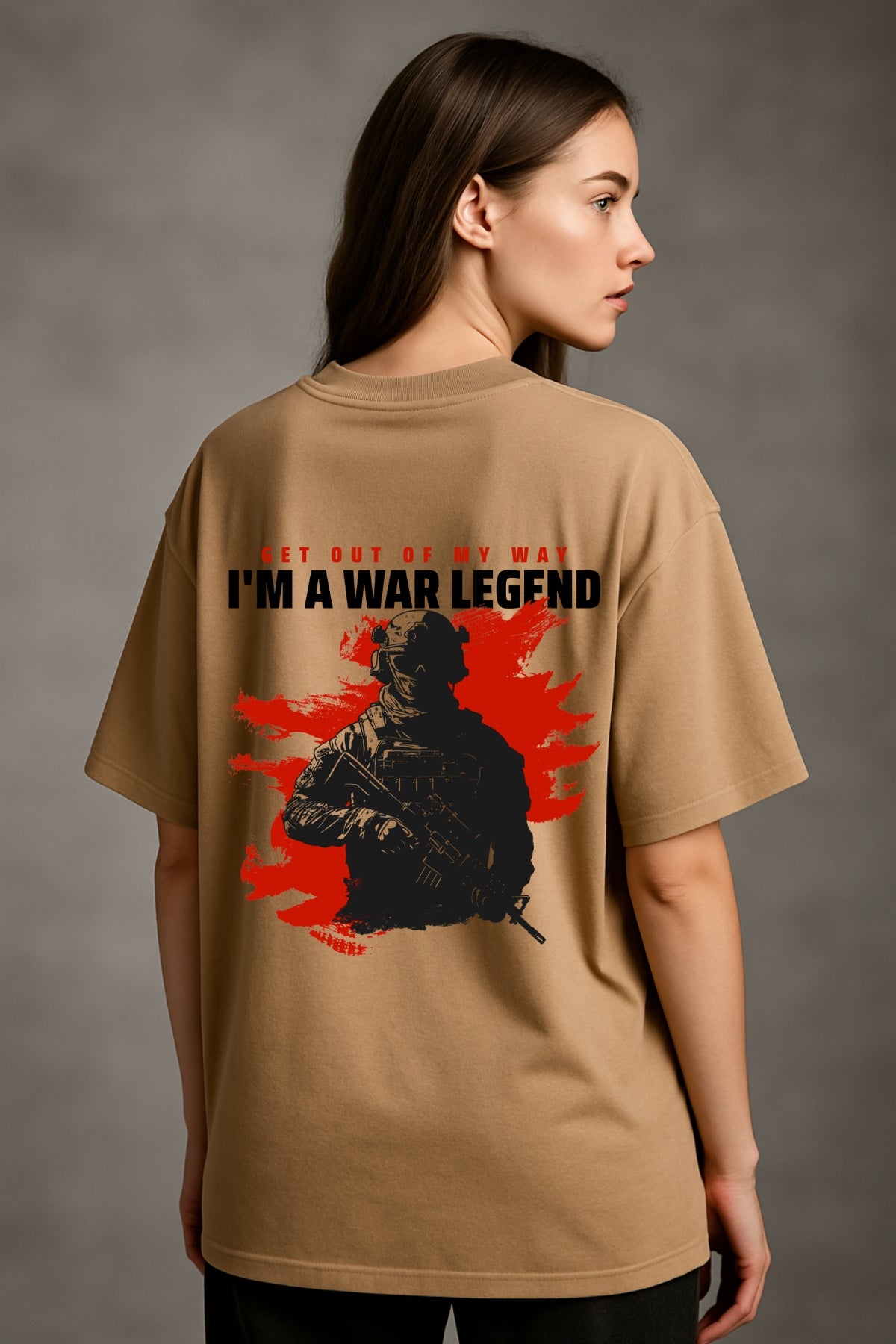 War Legend Soldier Printed Oversize T-Shirt