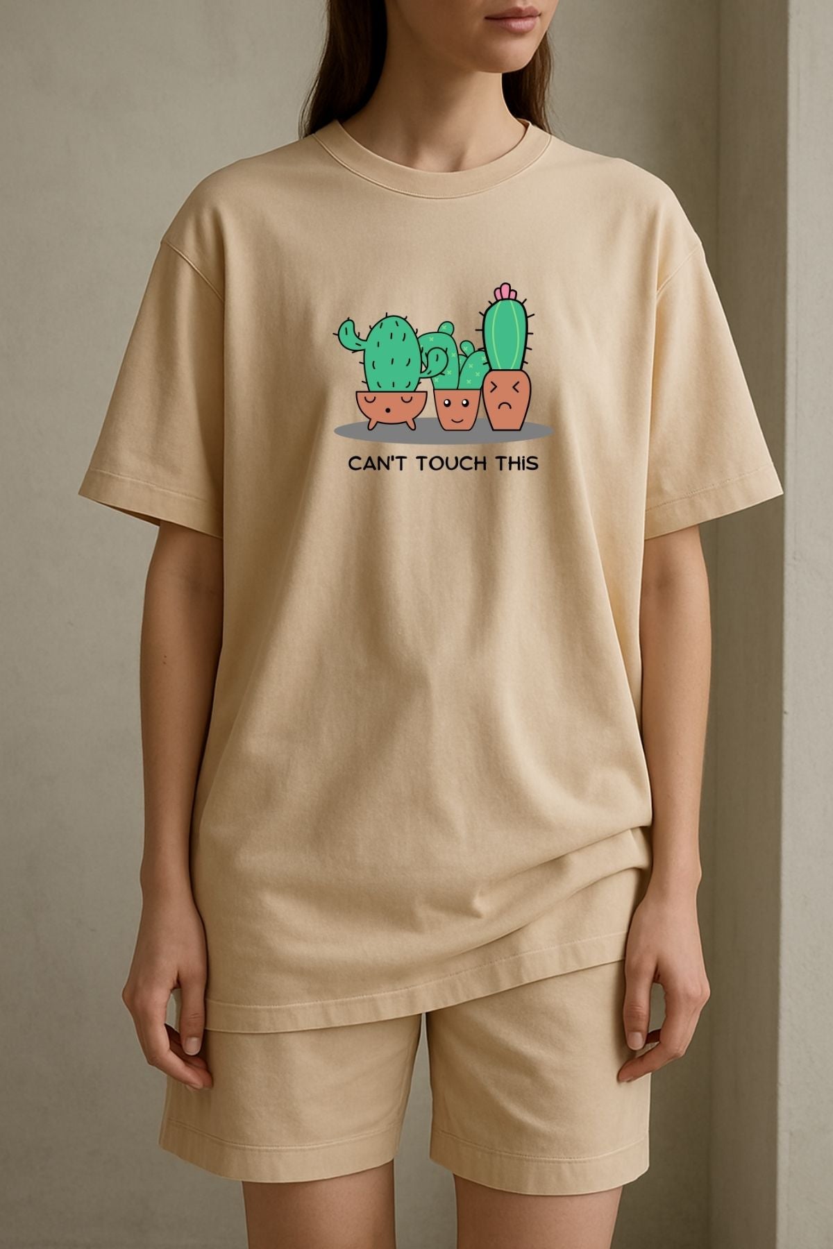 Cant Touch This Printed Oversize T-Shirt