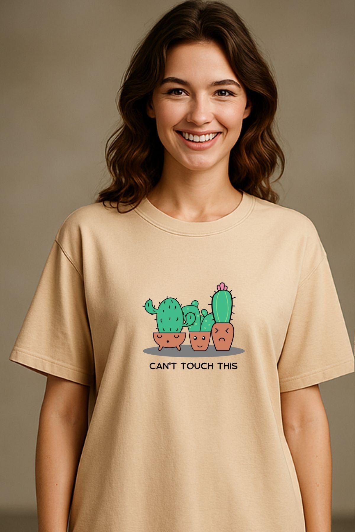 Cant Touch This Printed Oversize T-Shirt