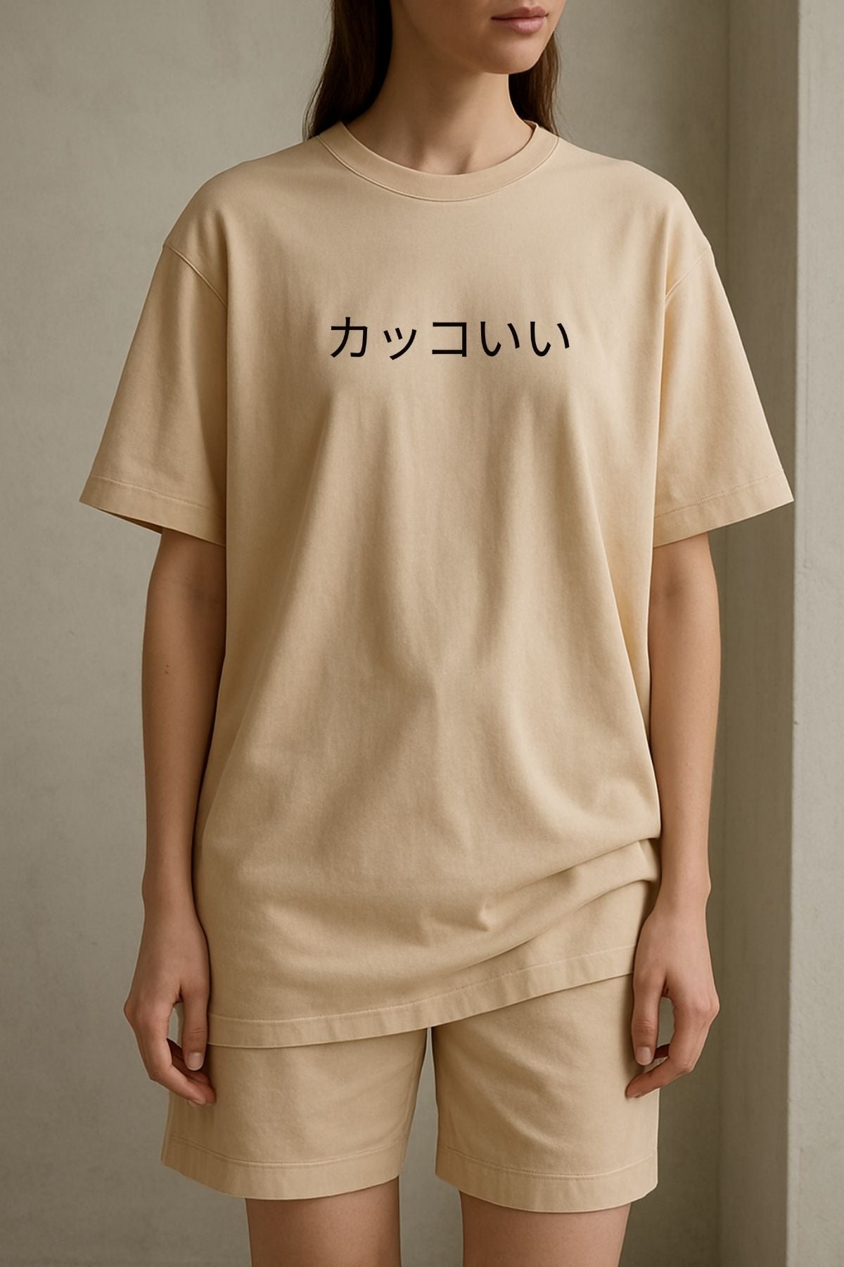Kakkoi Cool Cat with Hat Printed Oversize T-Shirt