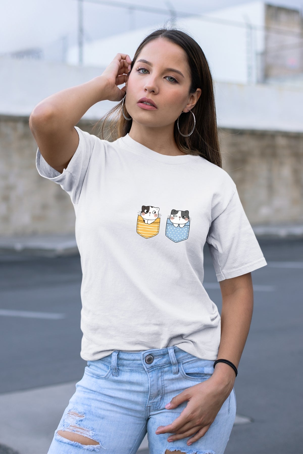 Cute Kitty Yl-BL Unisex T-Shirt