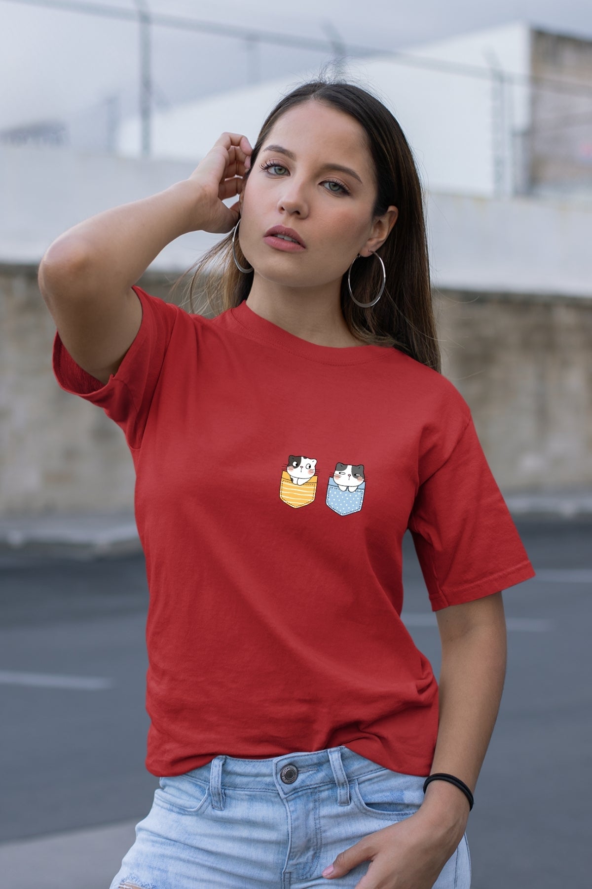 Cute Kitty Yl-BL Unisex T-Shirt