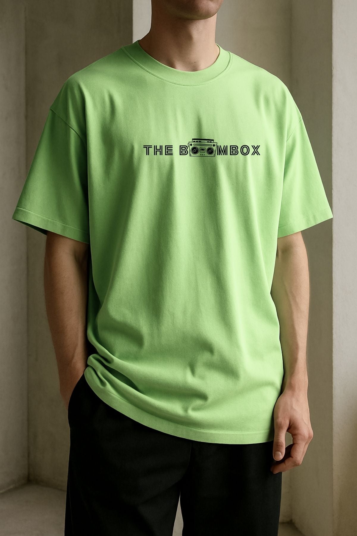 Boombox Music Printed Oversize T-Shirt