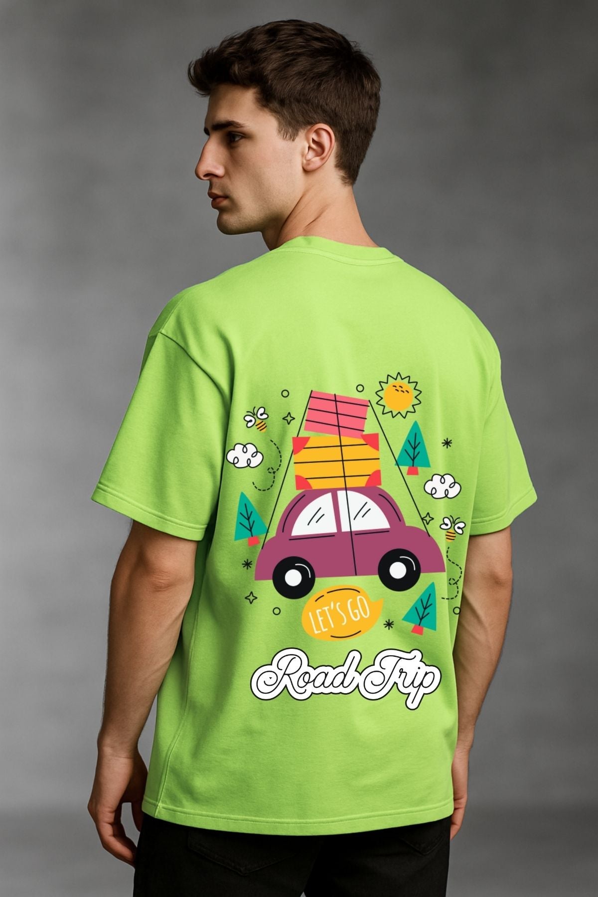 Road Trip Travel Printed Oversize T-Shirt