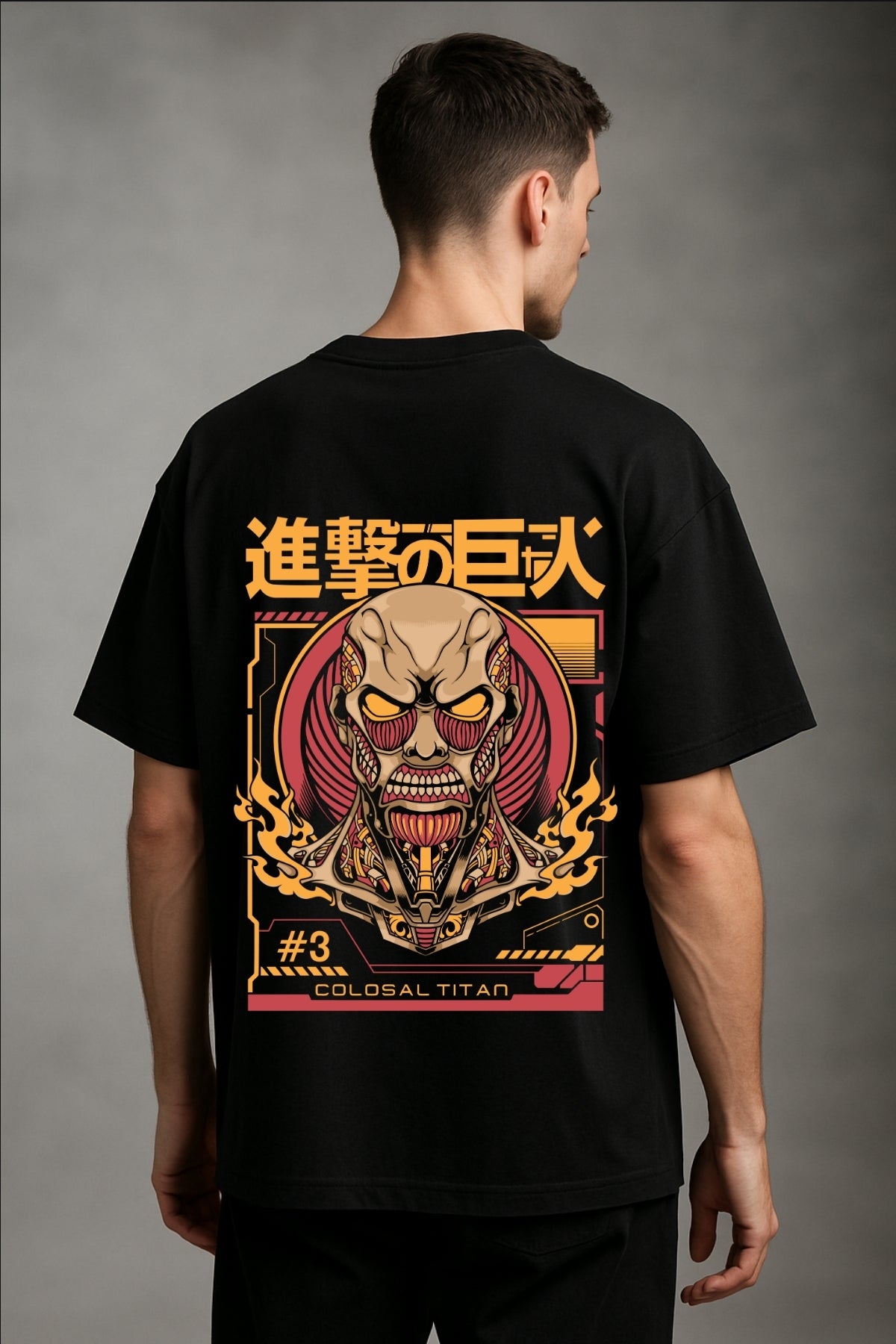 Colosal Titan Anime Printed Oversize T-Shirt