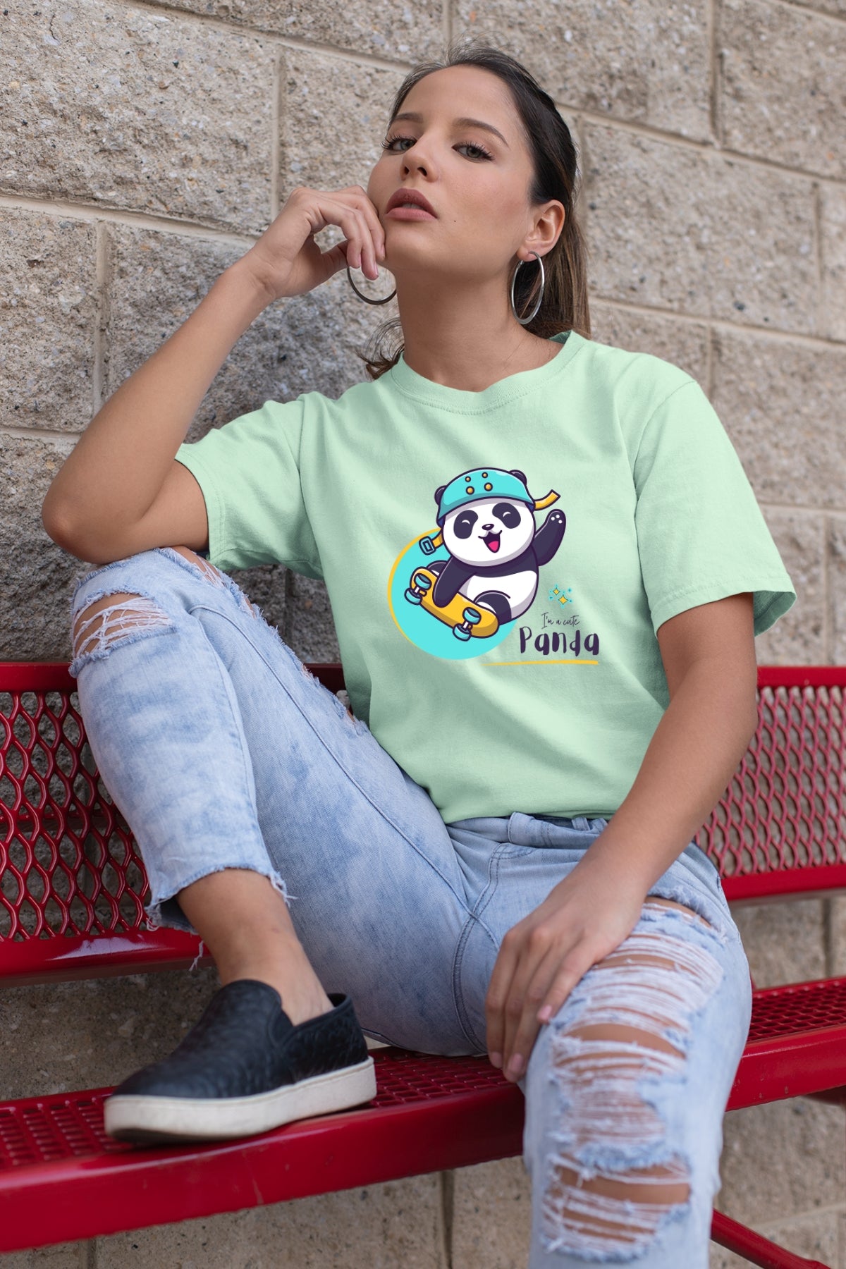 Skating Panda Unisex T-Shirt