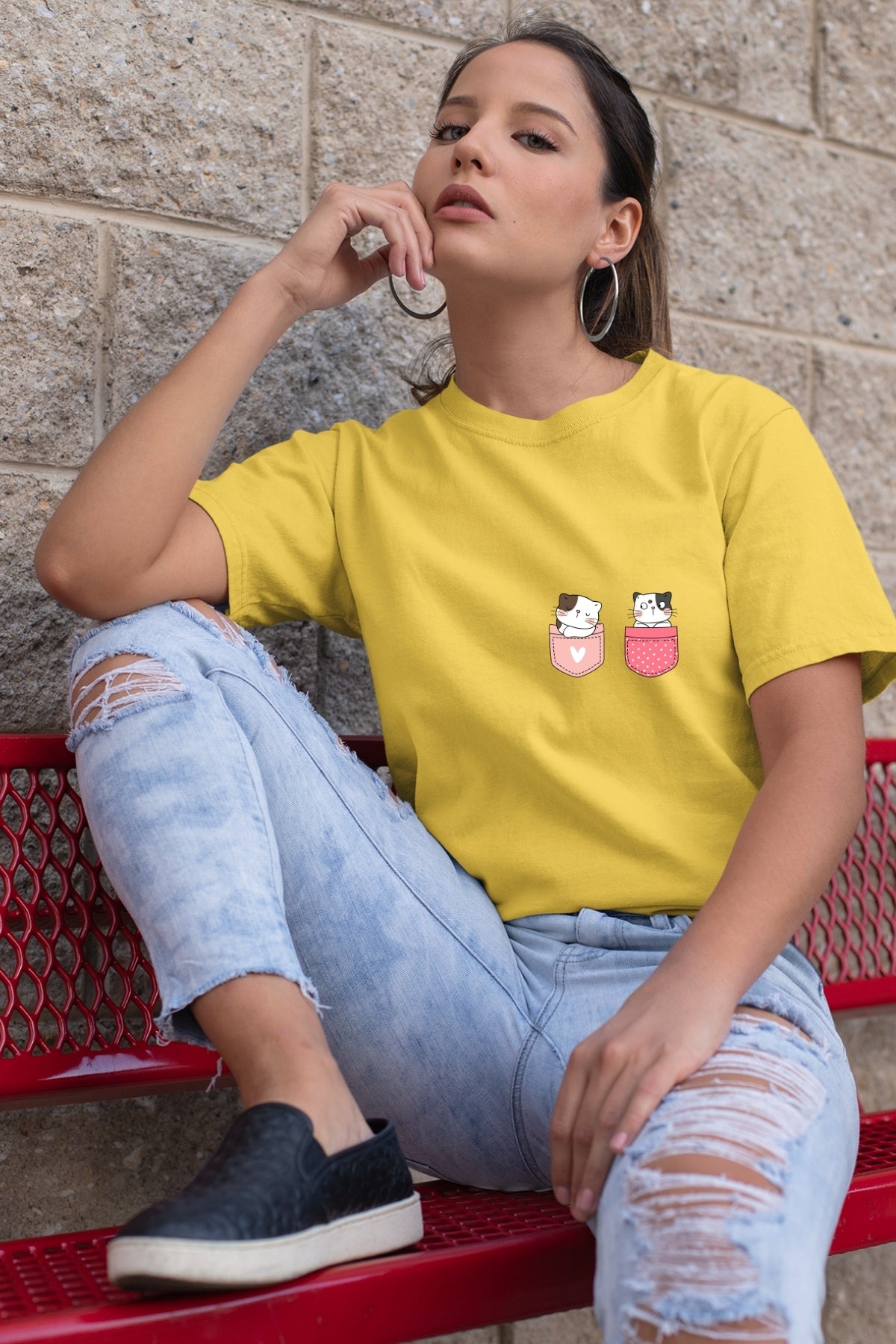 Cute Kitty PK-RD Unisex T-Shirt