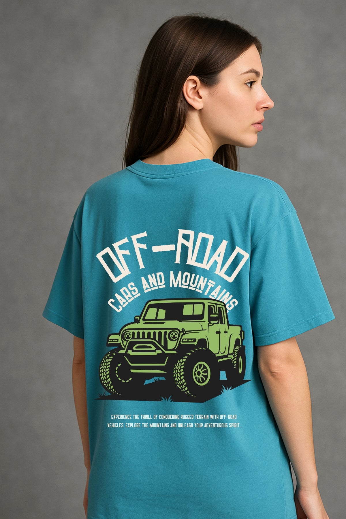 Off Road Car Printed Oversize T-Shirt