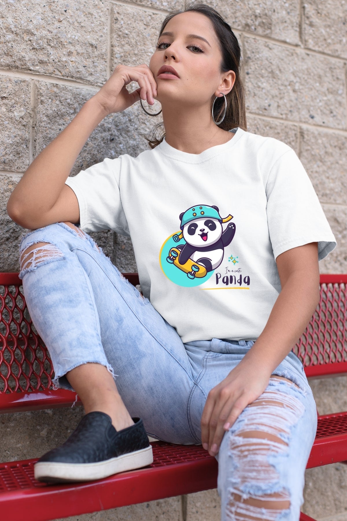 Skating Panda Unisex T-Shirt
