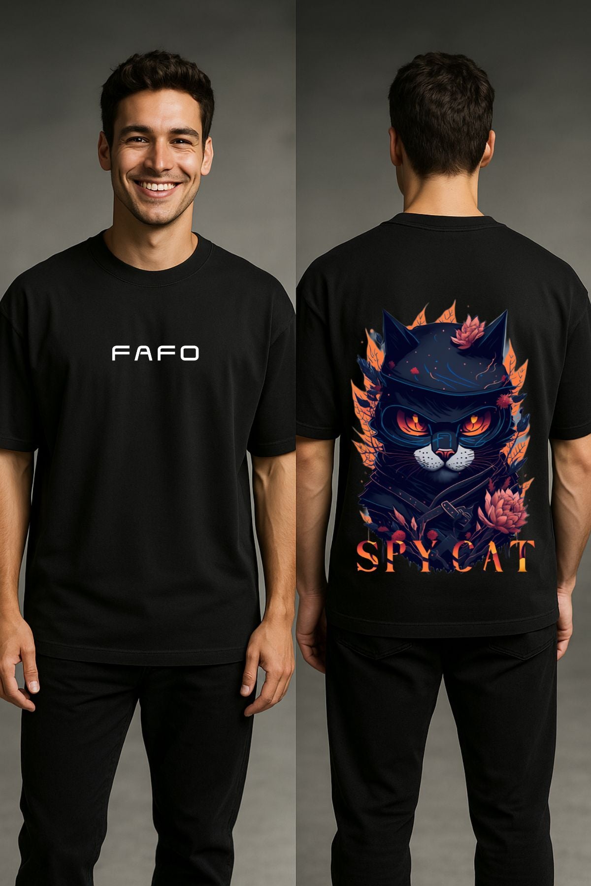 SpyCat Printed Oversize T-Shirt