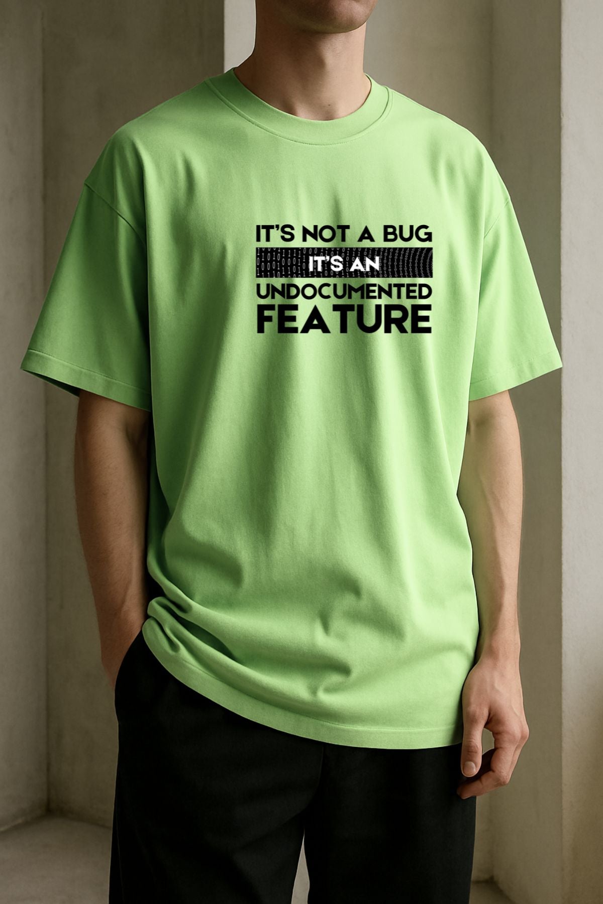 Undocumented Feature Text Printed Oversize T-Shirt
