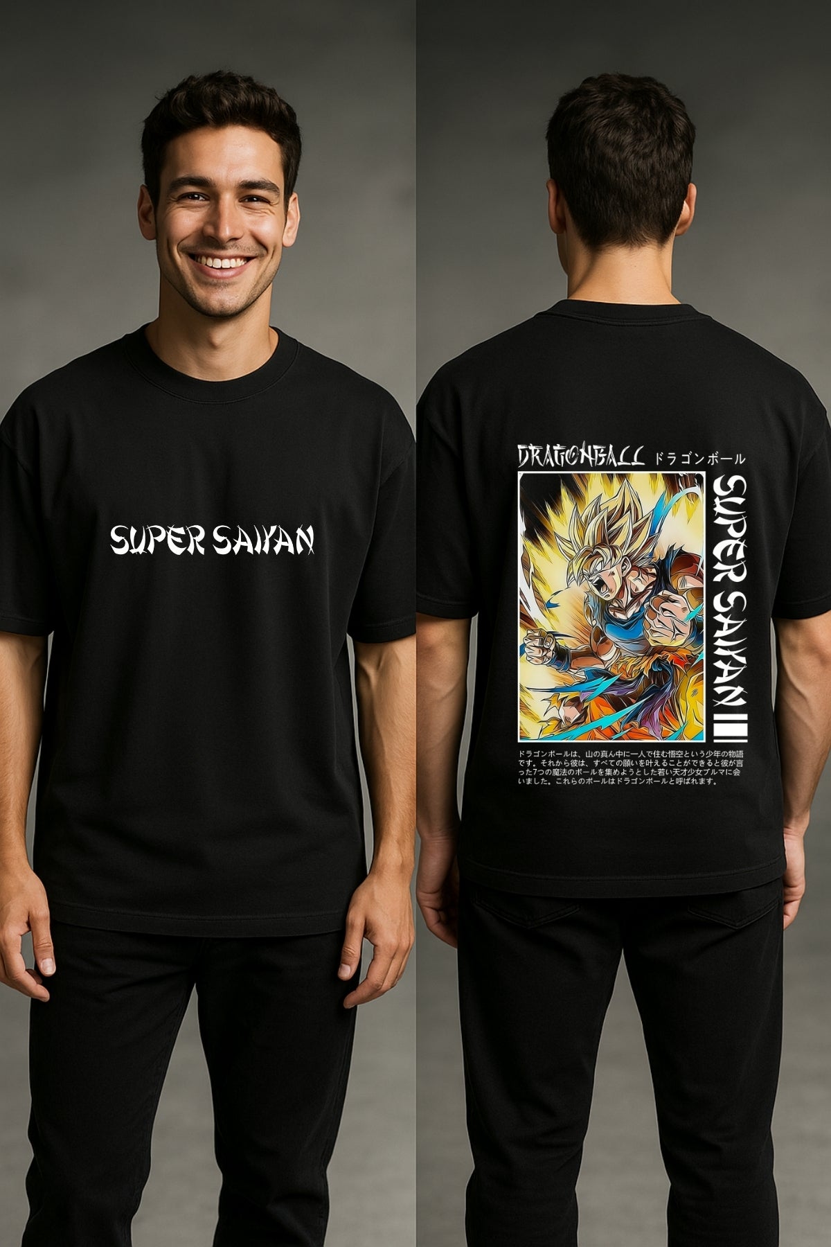 Goku Super Saiyan Anime Printed Oversize T-Shirt
