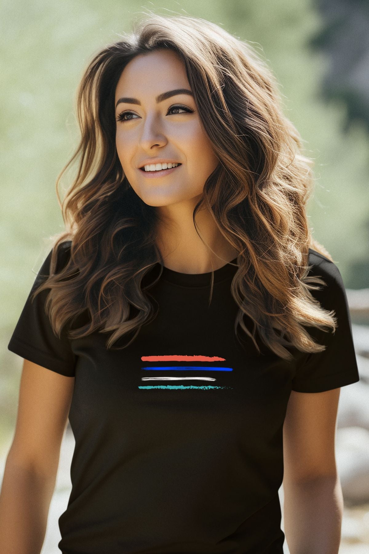 Vibrant Stripes Printed Unisex T-Shirt