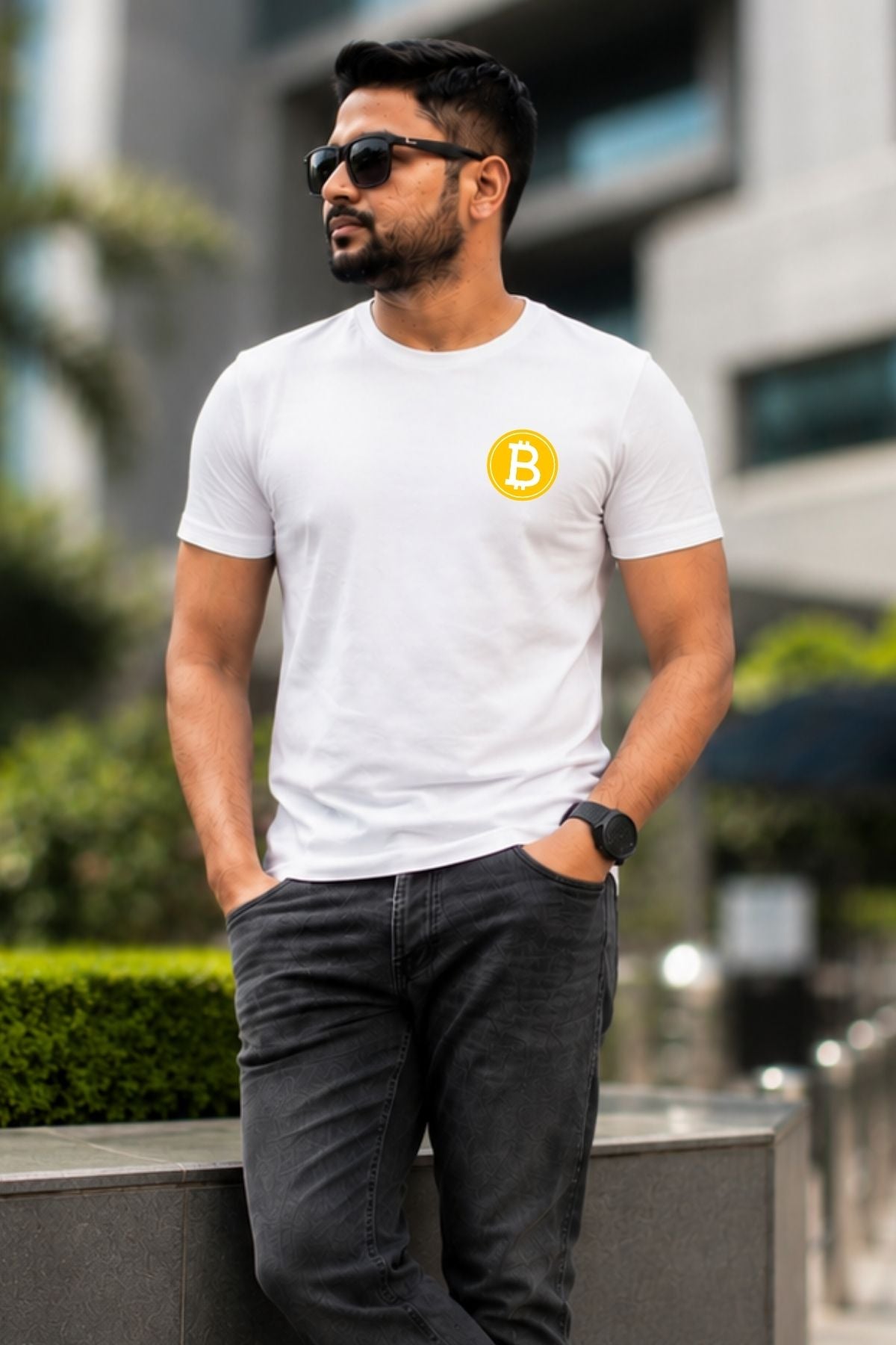 Minimal Bitcoin Logo Printed Unisex Crypto T-Shirt