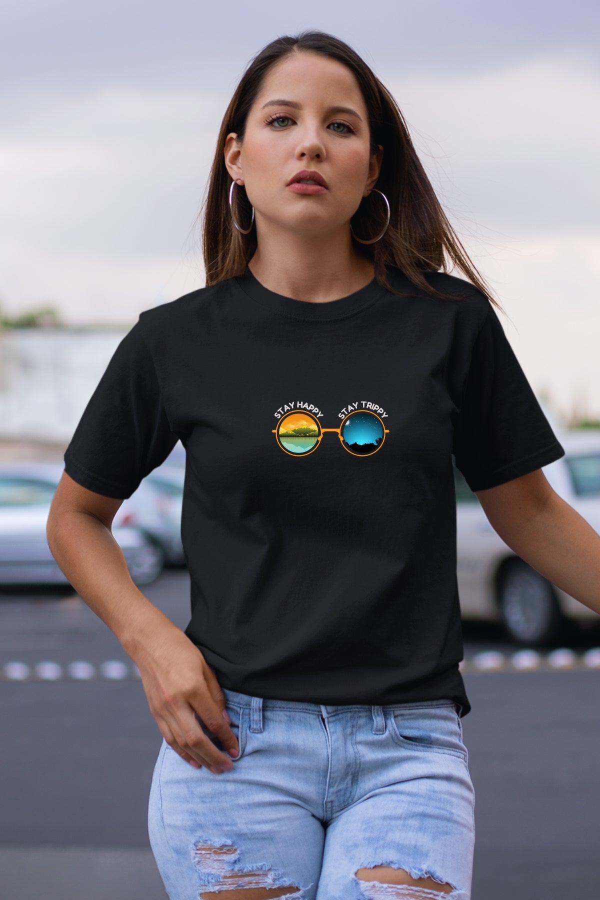 Stay Happy Goggles Unisex T-Shirt