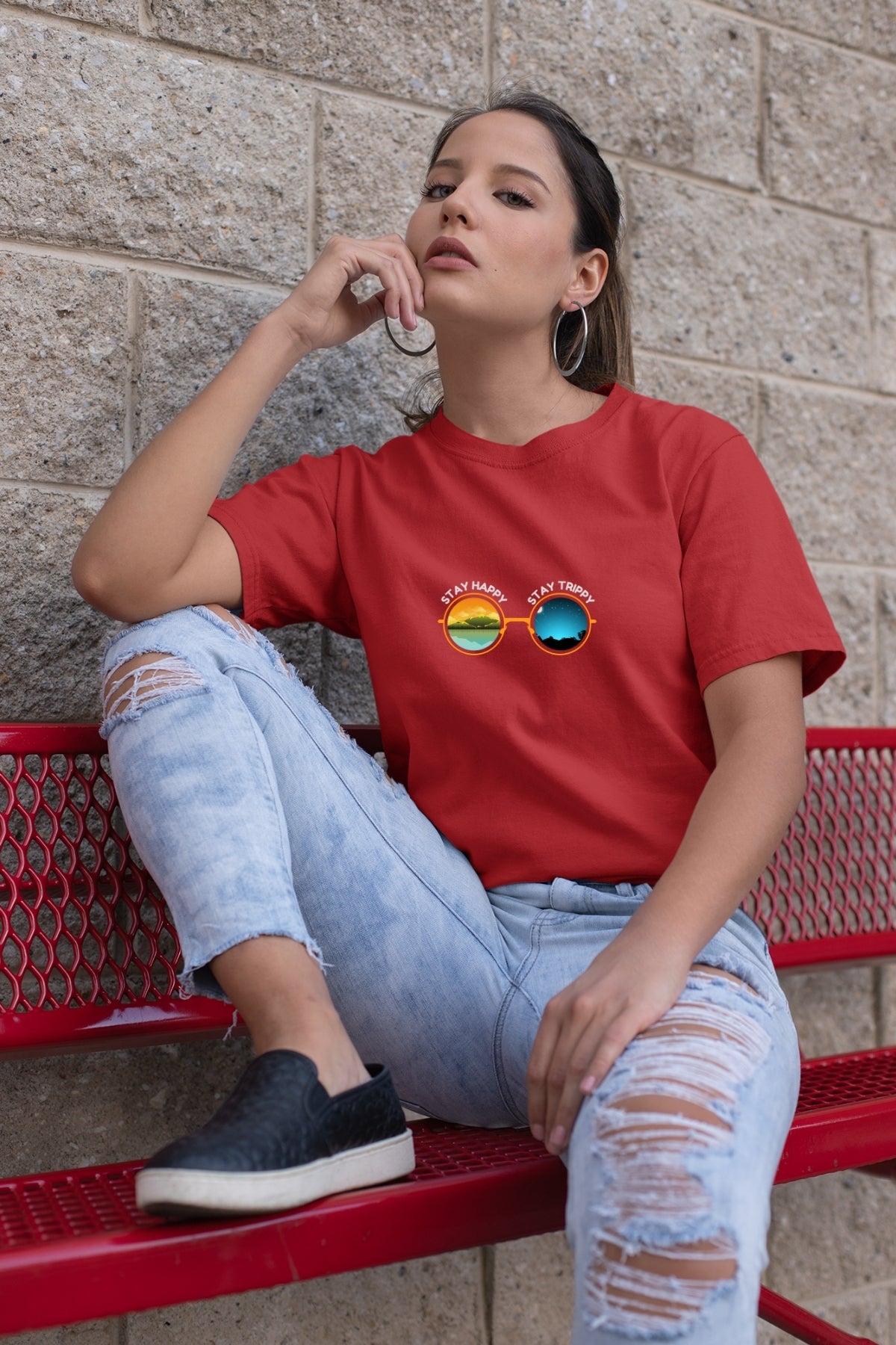 Stay Happy Goggles Unisex T-Shirt