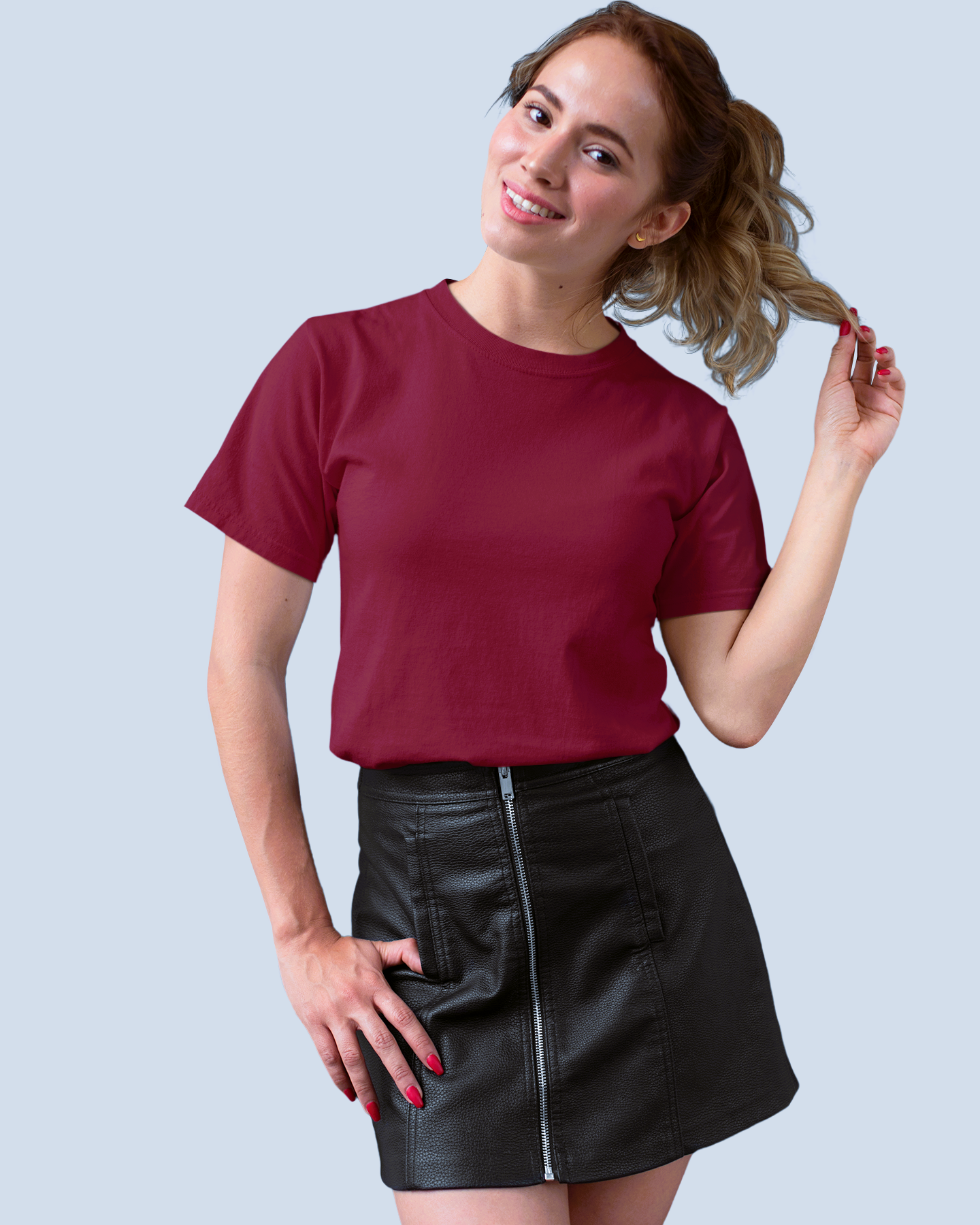 Maroon Premium Plain T-Shirt