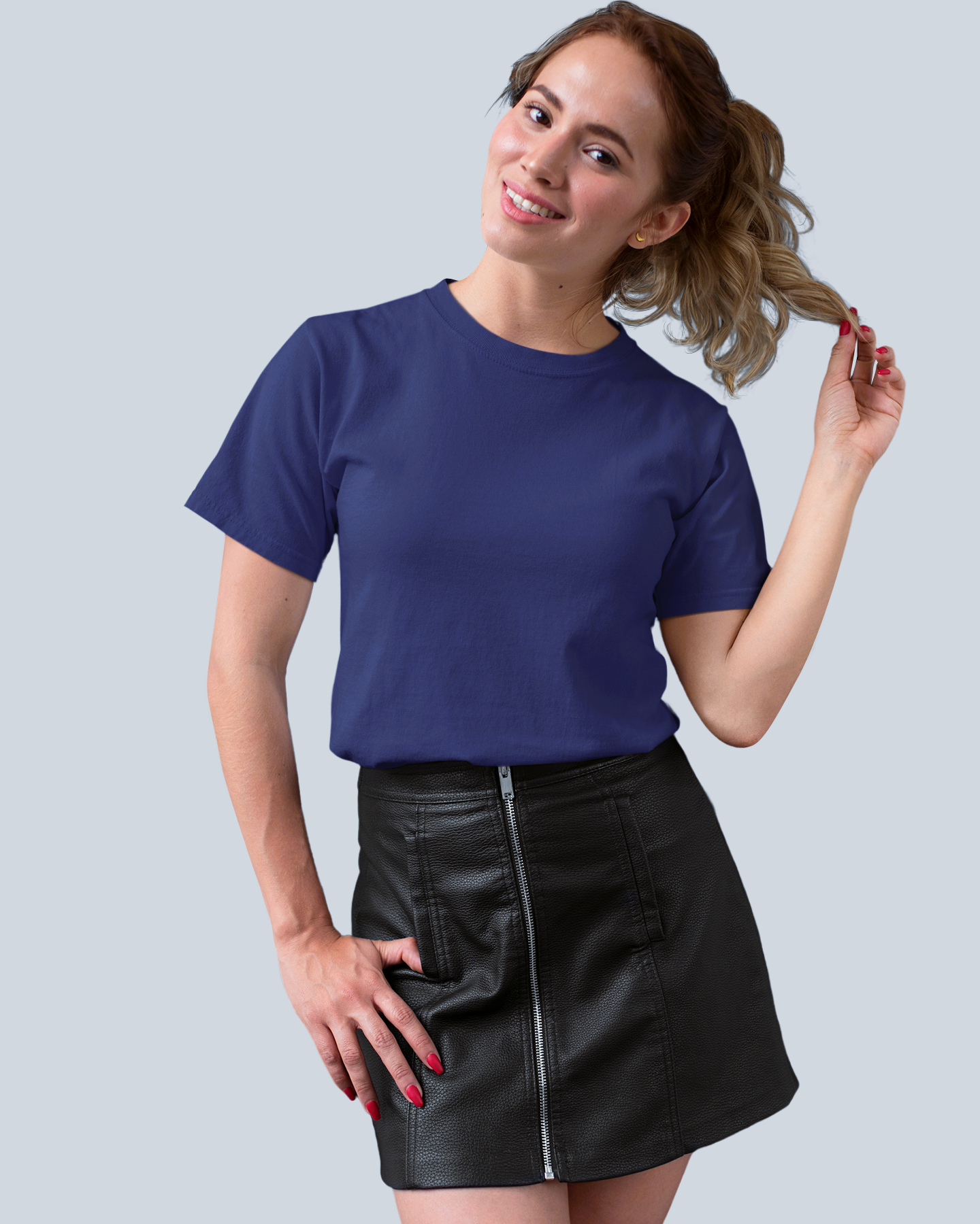 Navy Blue Premium Plain T-Shirt