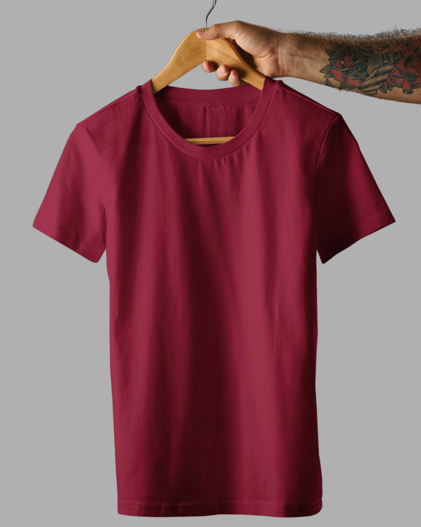 Maroon Premium Plain T-Shirt