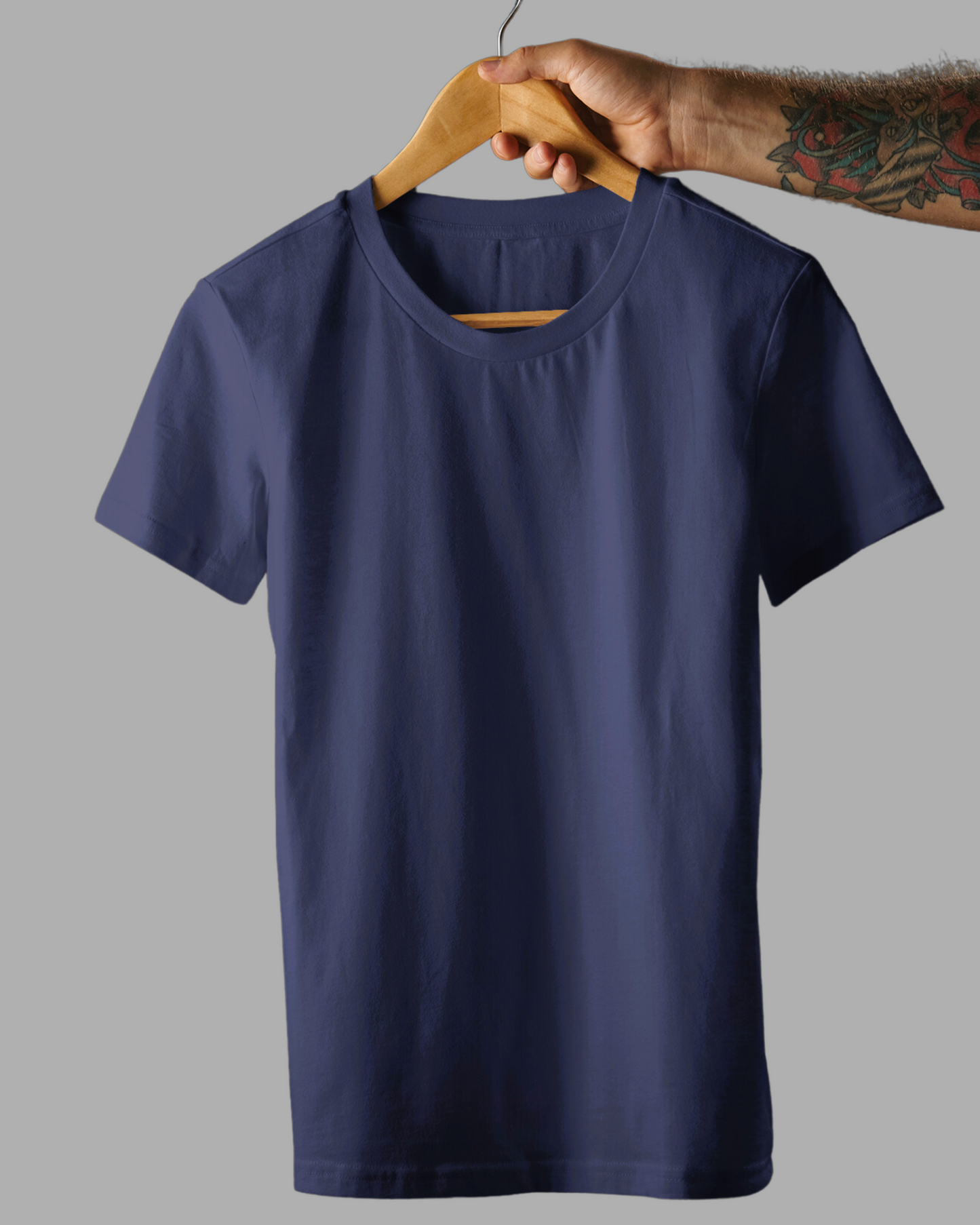 Navy Blue Premium Plain T-Shirt