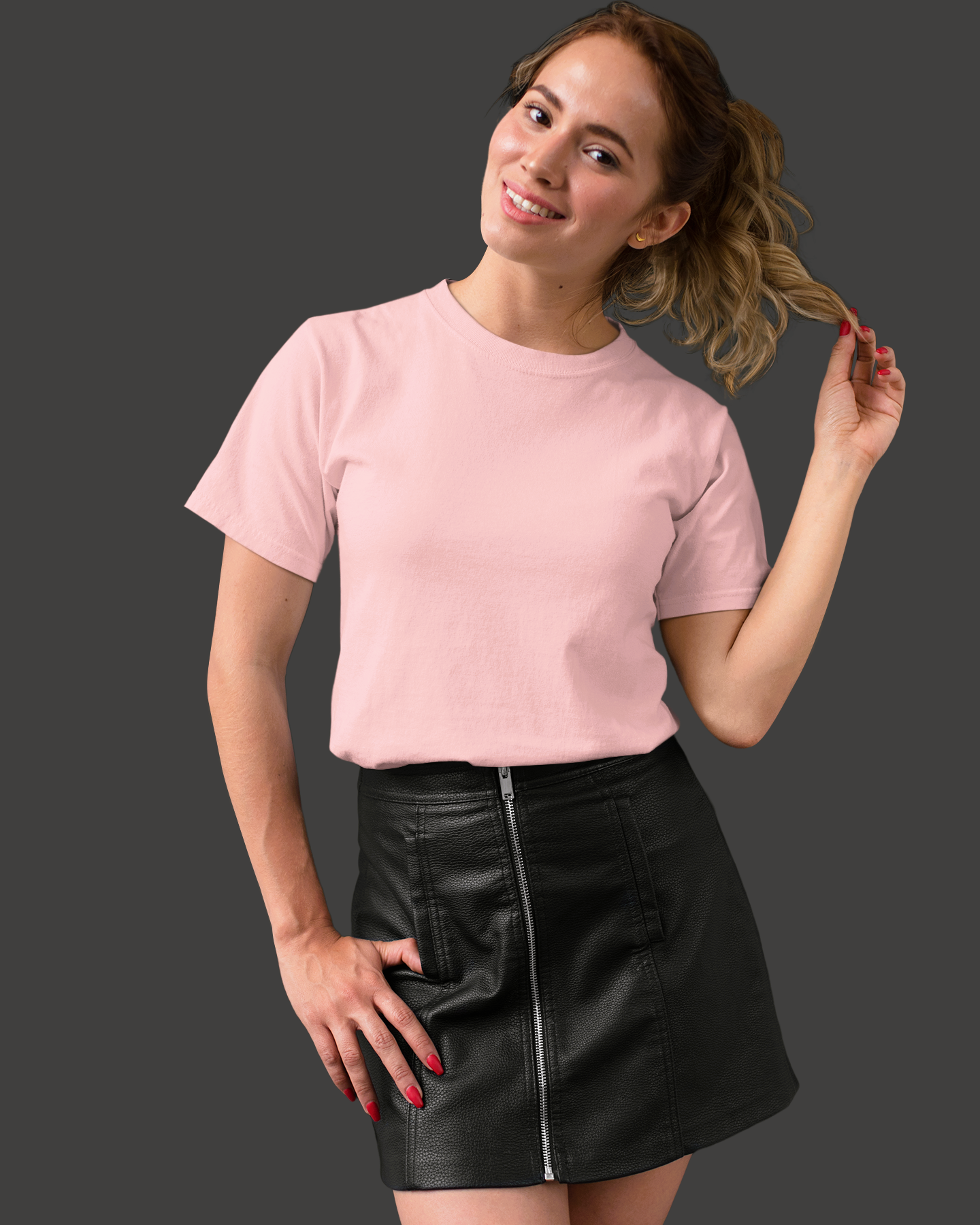 Peach Premium Plain T-Shirt