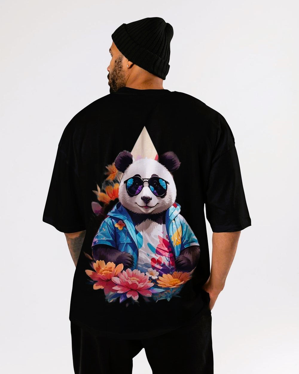 Funky Panda Printed Oversize T-Shirt