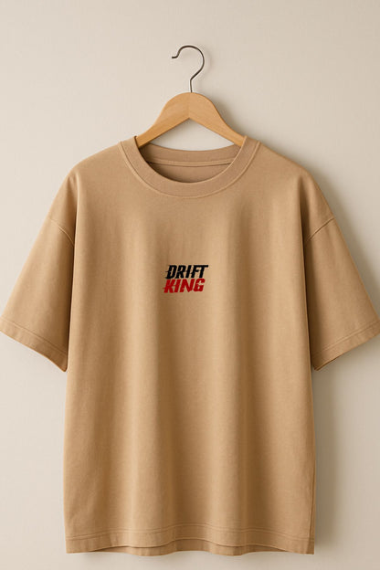 Drift King with white car back front Printed Oversize T-Shirt