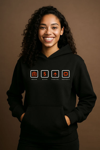 Work Save Travel Repeat Men Women Hoodies