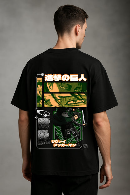 Levi Ackerman Anime Printed Oversize T-Shirt