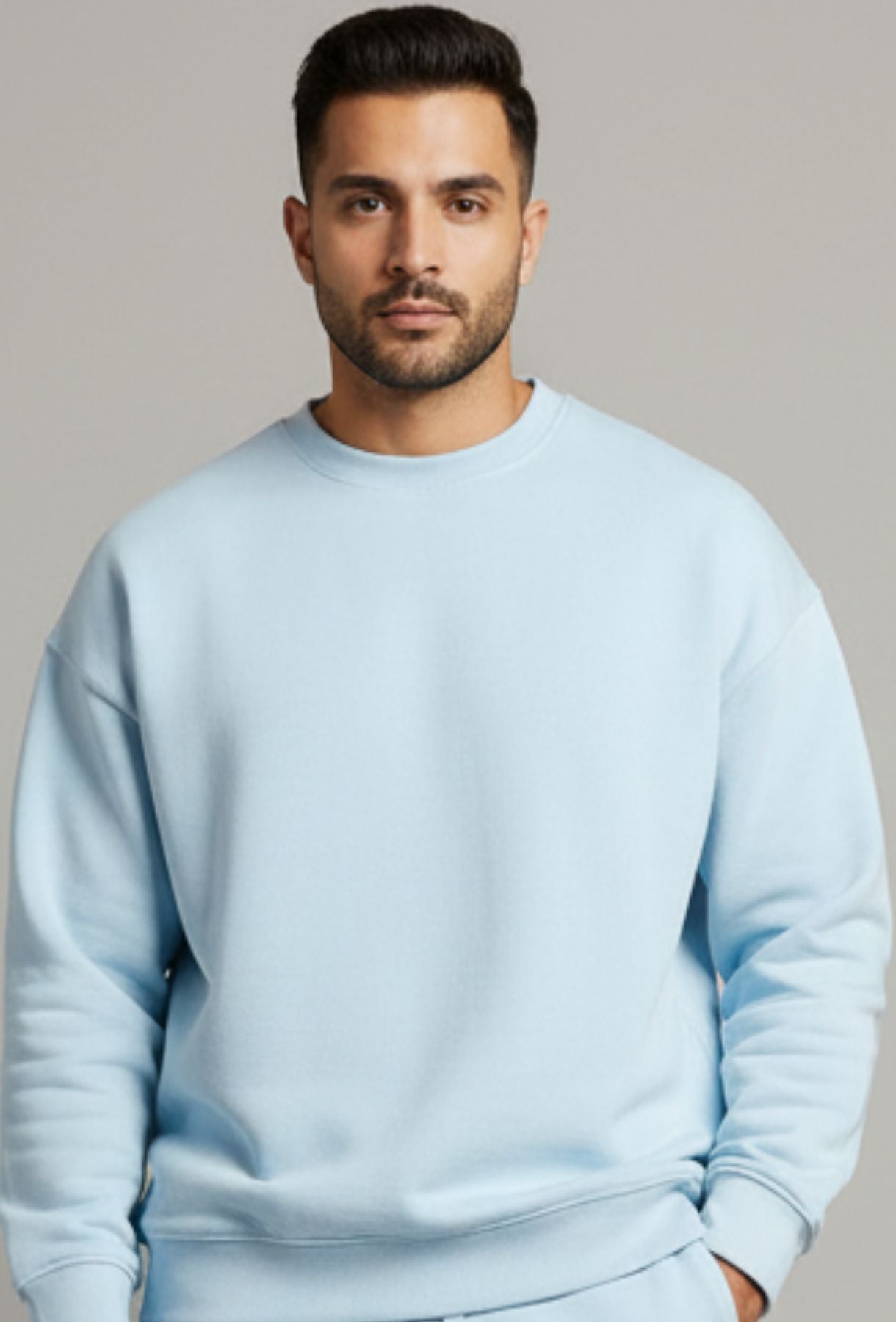 Oversized Sky Blue Mix Vibe Co-ords Set