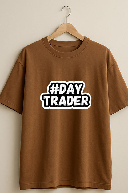 #Day Trader Oversize Printed Trading T-Shirt