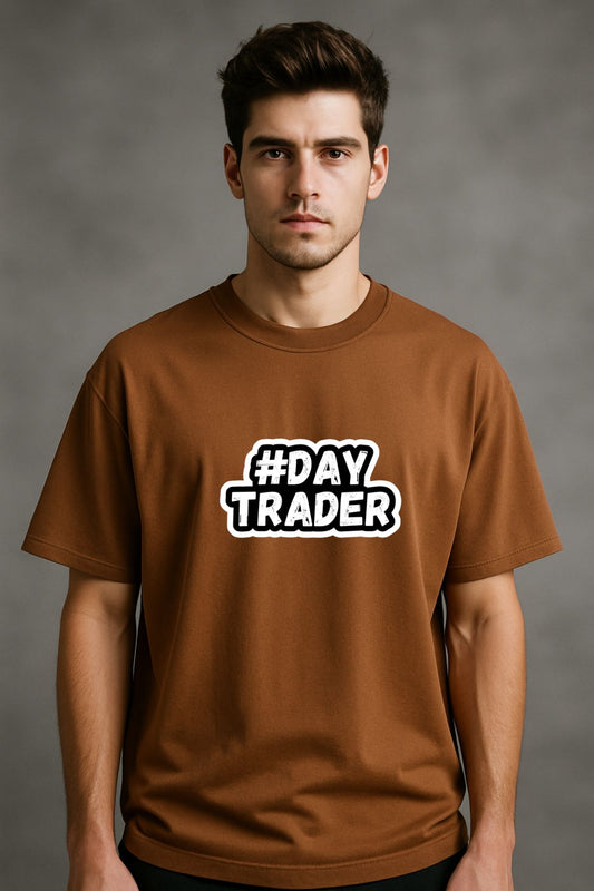 #Day Trader Oversize Printed Trading T-Shirt