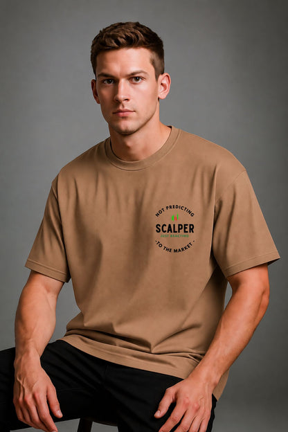Scalper Pocket Printed Trader Oversize Printed Trading T-Shirt
