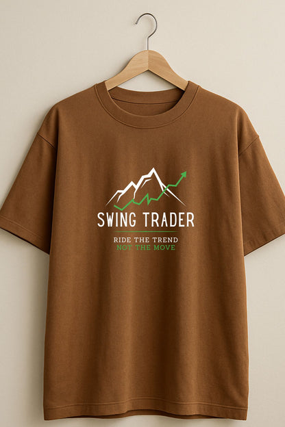 Swing Trader Oversize Printed Trading T-Shirt