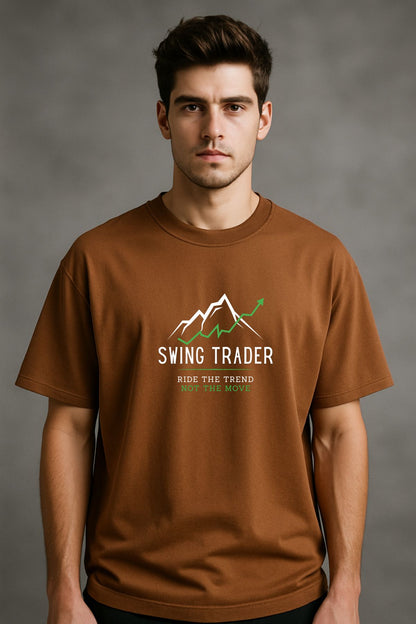 Swing Trader Oversize Printed Trading T-Shirt