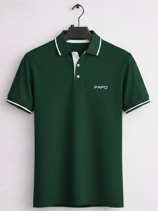 Premium Cotton Polo T-Shirt-Bottle Green