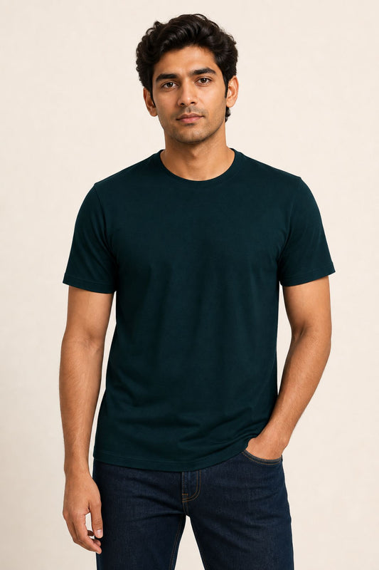 Bottle Green Premium Plain T-Shirt