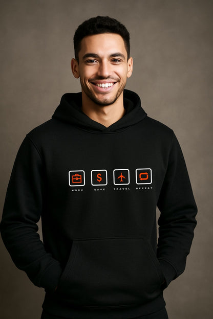 Work Save Travel Repeat Men Women Hoodies