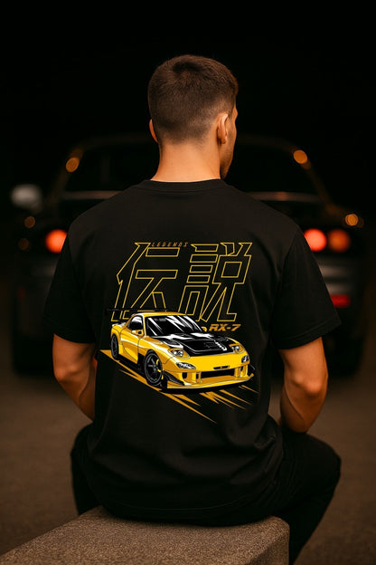 Mazda RX-7 Car back  front Printed Oversize T-Shirt