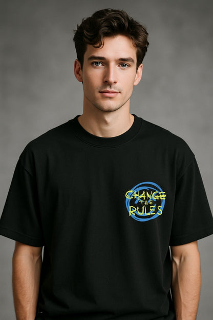 Change the rule back  front Printed Oversize T-Shirt