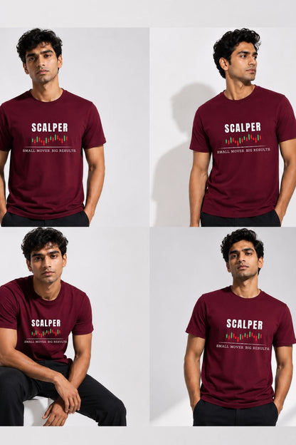 Scalper Pro Combo 2 Bundle Trading T-Shirt Pack (Pine Green & Maroon)