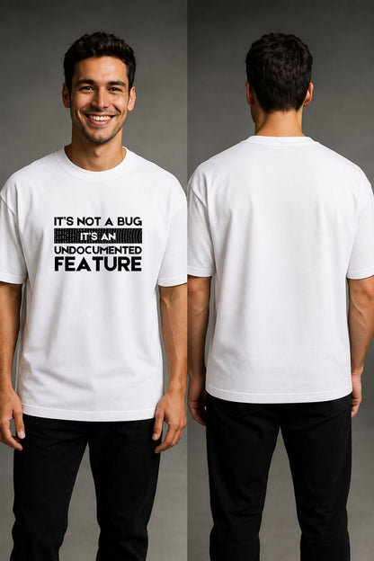 Undocumented Feature Text Printed Oversize T-Shirt